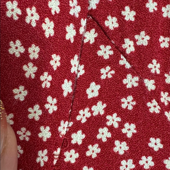 Reformation Locklin Midi Dress Dakota Red Ditsy Floral Size 2 - Picture 14 of 16